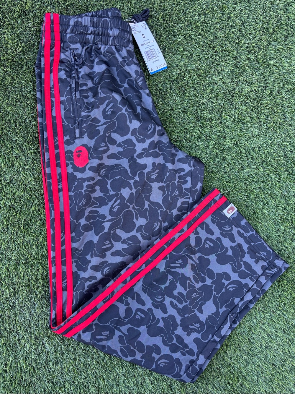 Adidas X BAPE Originals Firebird Track Pants Black Camo Retro Men’s Size Small